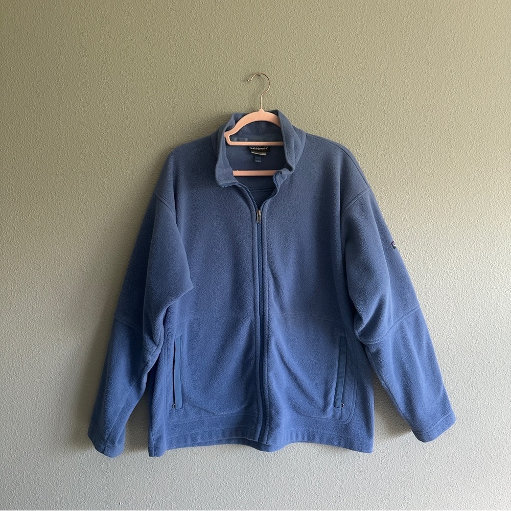 Patagonia Men's Blue Purple Full Zip Fleece Sweatshirt Large